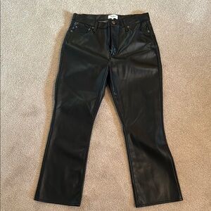 Black Faux Leather Pants